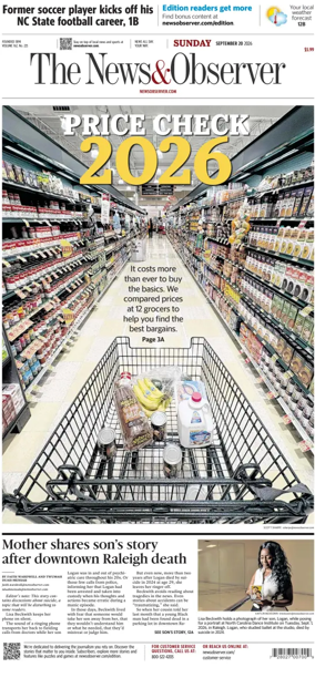 Cover of The News & Observer (Sunday)