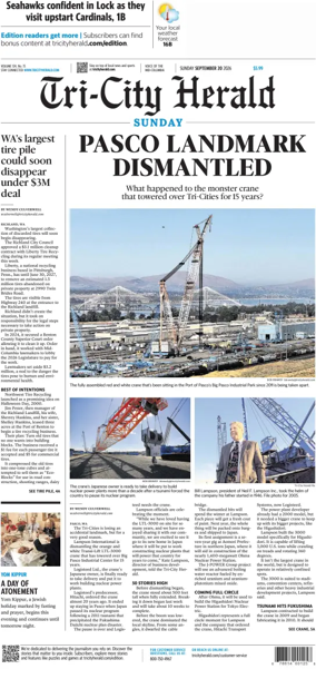 Cover of Tri-City Herald (Sunday)