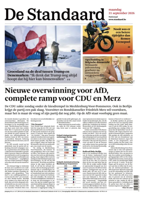 Cover of De Standaard