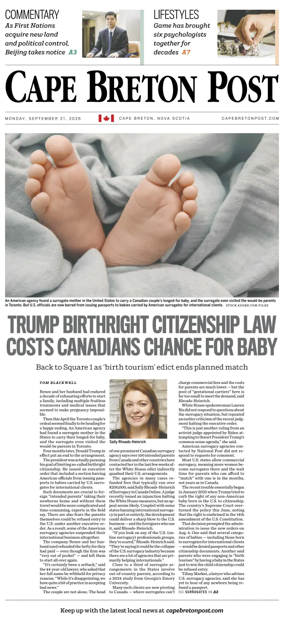 Cover of Cape Breton Post