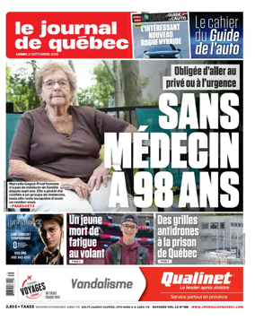 Cover of Le Journal de Quebec