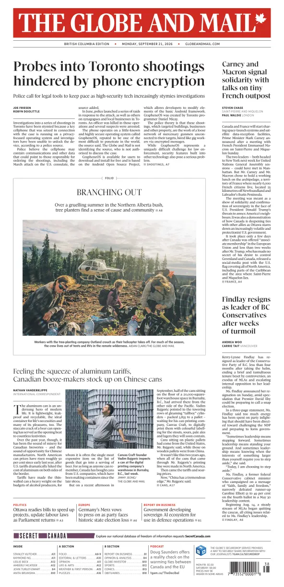Cover of The Globe and Mail (BC Edition)