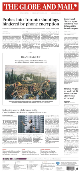 Cover of The Globe and Mail (Ontario Edition)