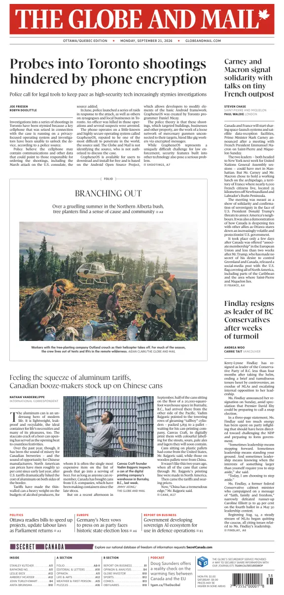 Cover of The Globe and Mail (Ottawa/Quebec Edition)