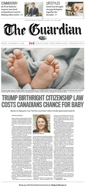 Cover of The Guardian (Charlottetown)