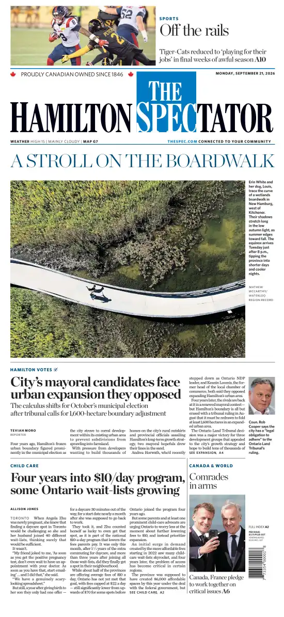 Cover of The Hamilton Spectator