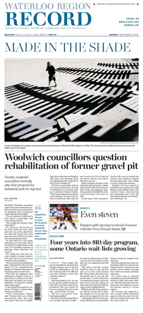 Cover of Waterloo Region Record