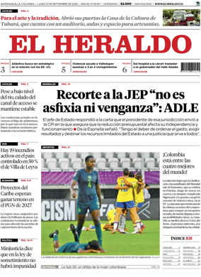 Cover of El Heraldo (Colombia)