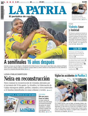 Cover of La Patria (Colombia)