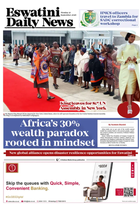 Cover of Eswatini Daily News