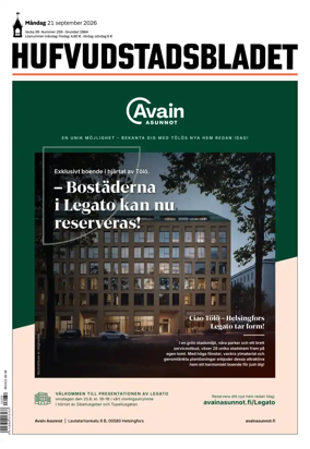 Cover of Hufvudstadsbladet