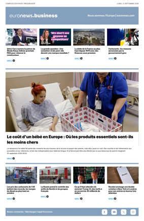 Cover of Euronews Business (French)