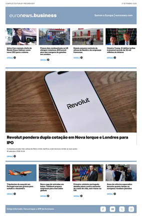 Cover of Euronews Business (Portuguese)
