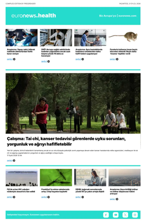 Cover of Euronews Health (Turkish) Compiled Edition