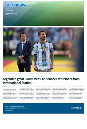 Cover of Euronews World Cup