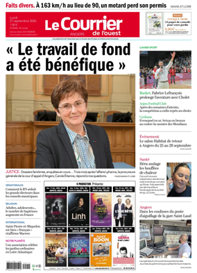Cover of Le Courrier de l’Ouest (Angers)