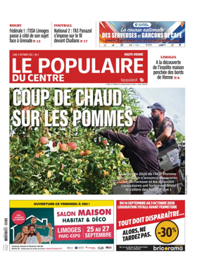 Cover of Le Populaire du Centre (Haute-Vienne)
