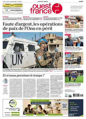 Cover of Ouest France (Auray)