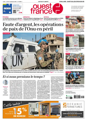 Cover of Ouest France (Challans / Saint-Gilles-Croix-de-Vie)