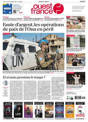 Cover of Ouest France (Cholet)