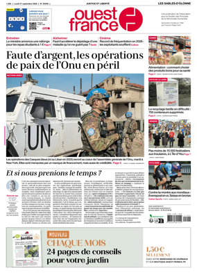 Cover of Ouest France (Les Sables-d'Olonne)
