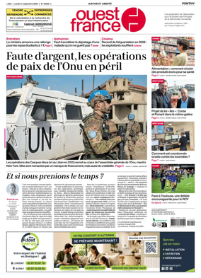 Cover of Ouest France (Pontivy)