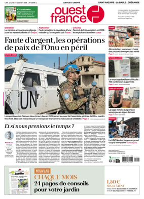 Cover of Ouest France (Saint-Nazaire La Baule Guerande)