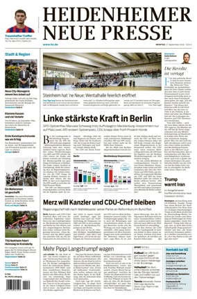 Cover of Heidenheimer Neue Presse