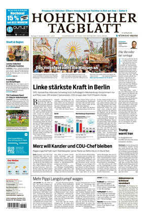 Cover of Hohenloher Tagblatt