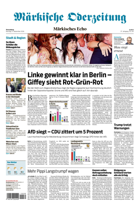 Cover of Markische Oderzeitung Strausberg