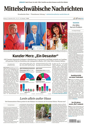 Cover of Mittelschwaebische Nachrichten