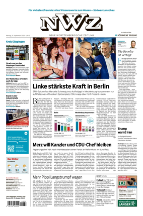 Cover of NWZ – Neue Wurttembergische Zeitung