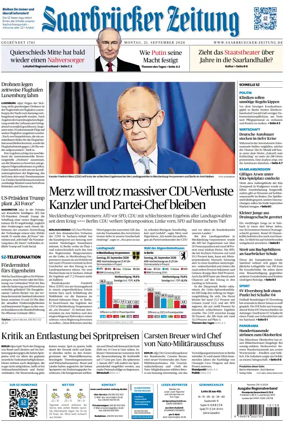Cover of Saarbruecker Zeitung