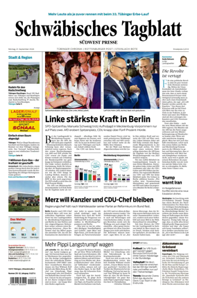 Cover of Schwabisches Tagblatt - Tubinger Chronik