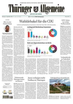 Cover of Thuringer Allgemeine (Arnstadt und Ilmenauz)