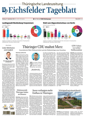 Cover of Thuringische Landeszeitung (Eichsfeld)