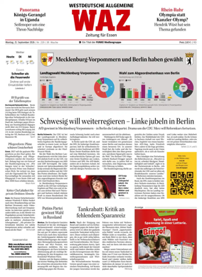 Cover of Westdeutsche Allgemeine Zeitung (Essen)
