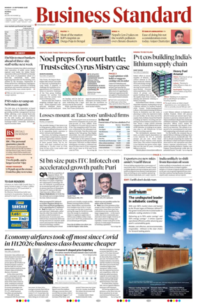 Cover of Business Standard