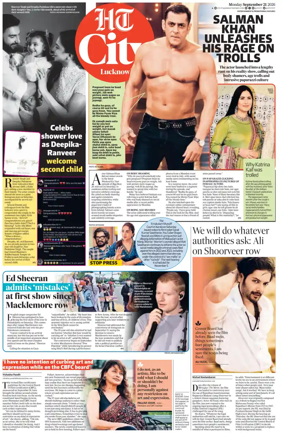 Cover of Hindustan Times (Lucknow) - Live