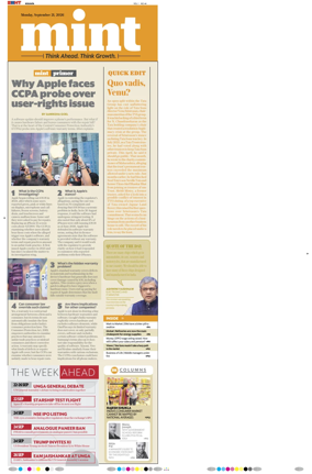 Cover of Mint Kolkata