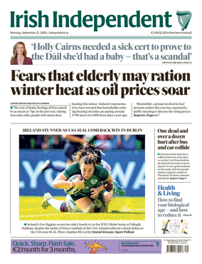 Cover of Irish Independent