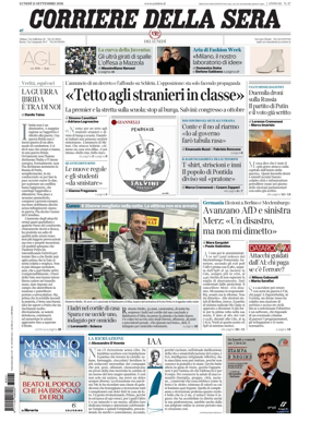 Cover of Corriere della Sera