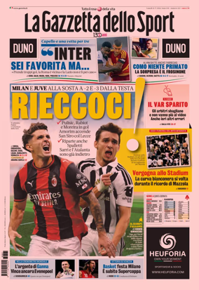 Cover of La Gazzetta dello Sport - Milano