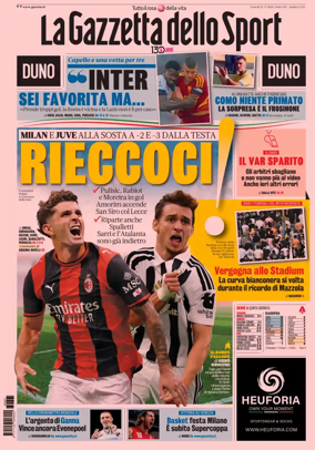 Cover of La Gazzetta dello Sport