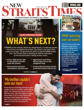 Cover of New Straits Times