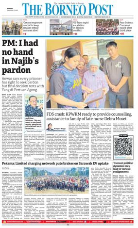 Cover of The Borneo Post (Sarawak)