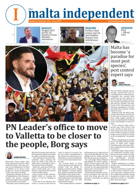 Cover of Malta Independent