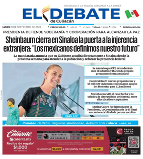 Cover of El Debate de Culiacan