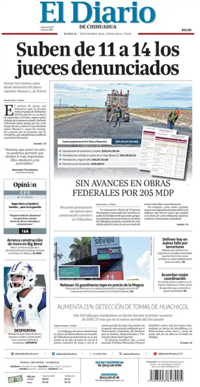 Cover of El Diario de Chihuahua