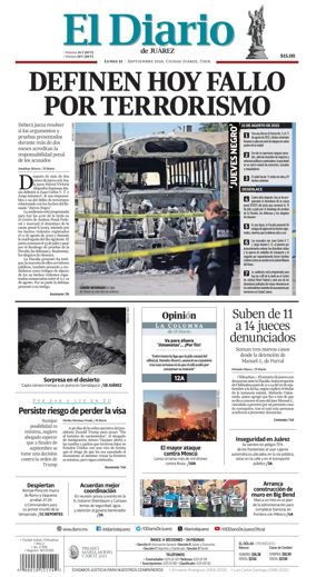 Cover of El Diario de Juarez